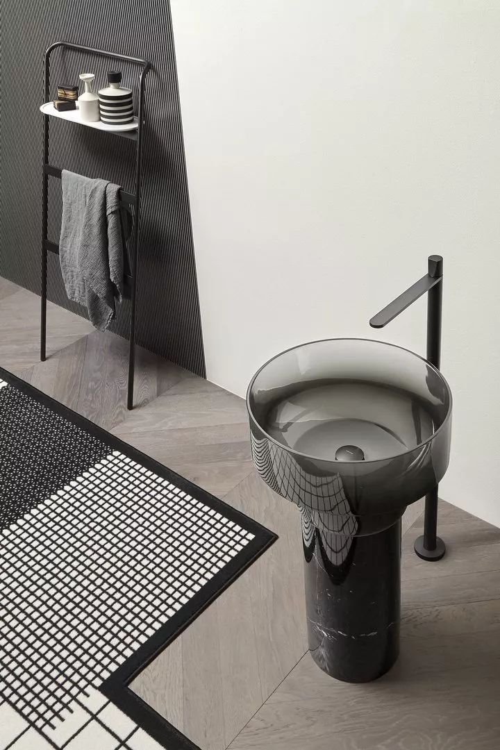 antoniolupi BORGHI Standsäule für Borghi-Waschbecken, D:26cm, H:67cm, nero marquinia-BORGHI21NR
