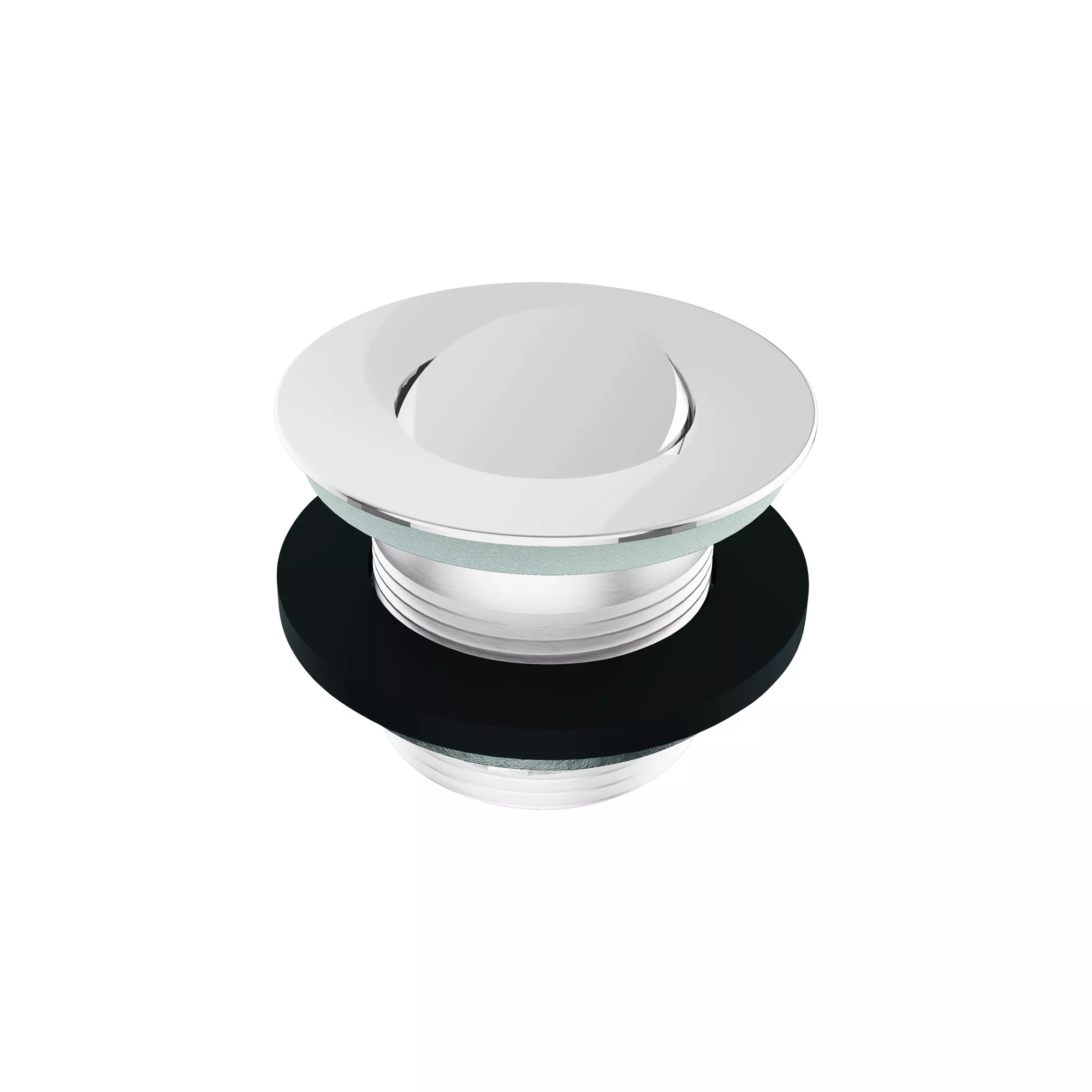 victoria + albert Kit 12 Wannenablauf ohne Überlauf mit Klappverschluss, weiß metallisch - K-12-WH