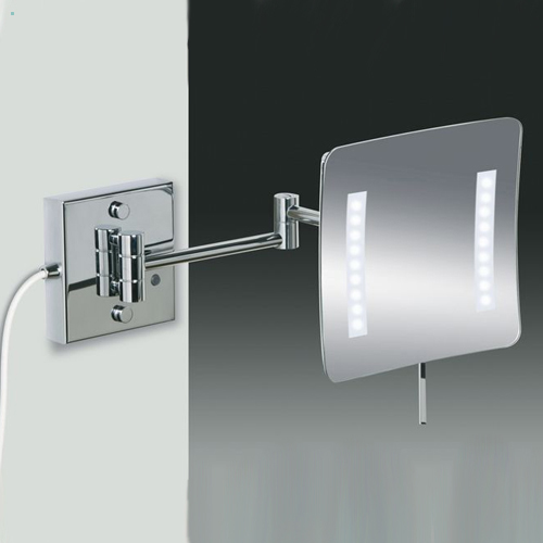 WINDISCH 99857/2 LED-Wand-Kosmetikspiegel mit Sensor 2-armig, chrom/3-fach/Stecker-99857/2CR3X