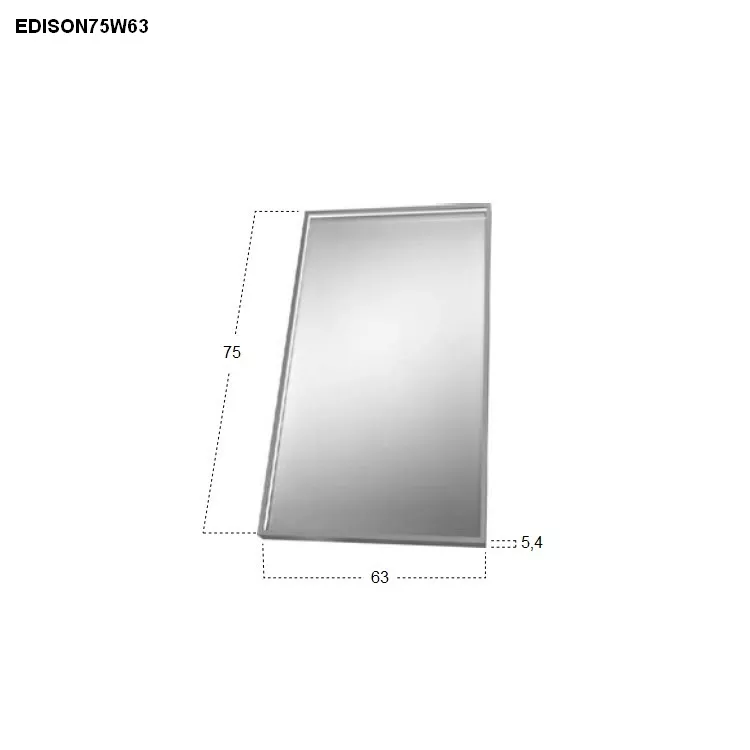 antoniolupi EDISON rechteckiger LED-Spiegel, H:75cm, B:63cm, Lichtfarbe:3000K, warmweiß-EDISON75W63_3000