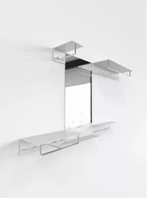 Frost Denmark UNU & BUKTO Wandgarderobe mit Stange und 2 Haken-U4016-W