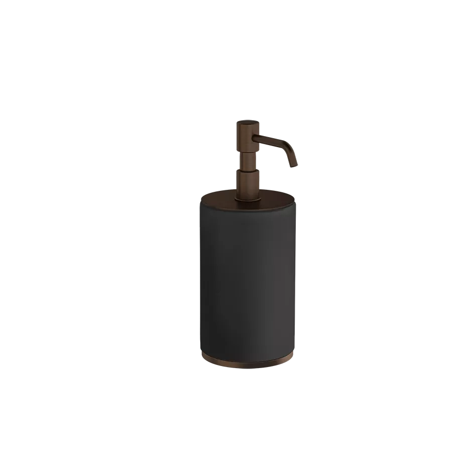 Gessi ANELLO Seifenspender mit schwarzem Becher, Standversion, dunkles bronze - 66438845 Gessi ANELLO Seifenspender mit schwarzem Becher, Standversion, dunkles bronze - 66438845