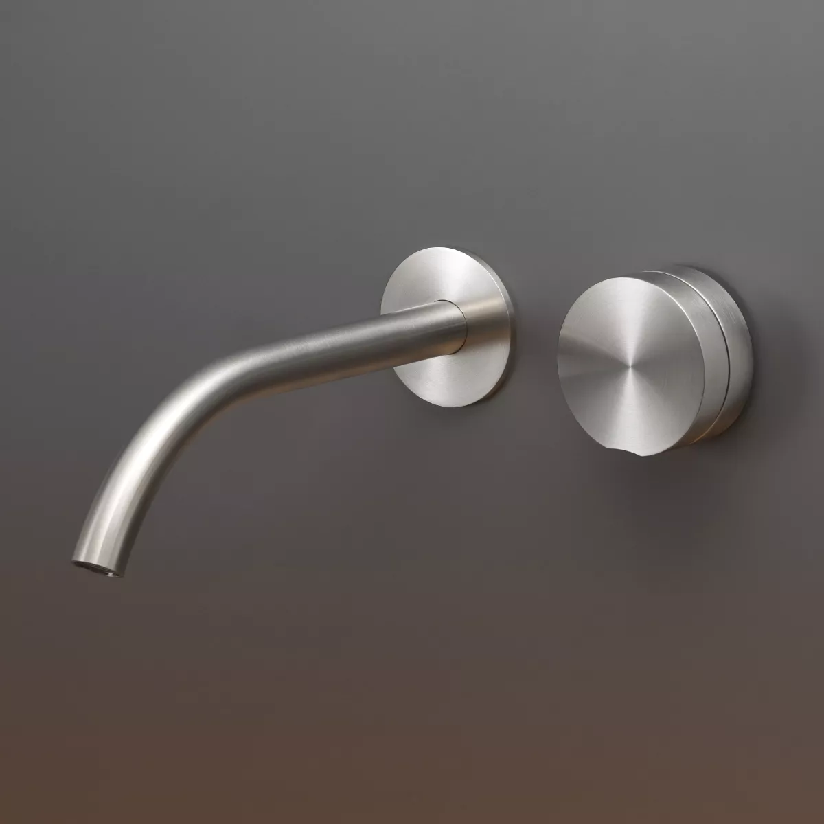 cea GIOTTO PLUS Wand-Waschtisch-Eingriffmischer, Ausladung: 220mm, edelstahl satiniert - GIO72S