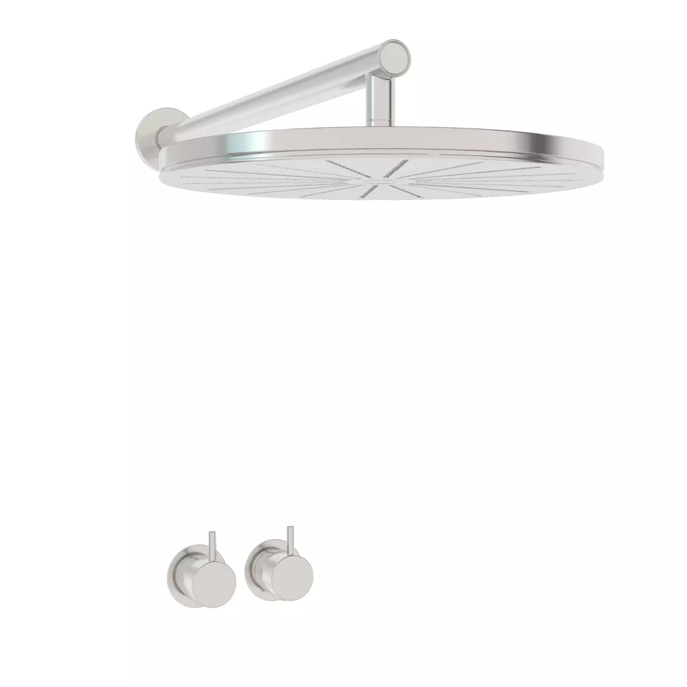 vola 5261 Unterputz-Brause-Thermostat mit Mengenregulierung, Wand-Regenbrause 060, Hebel:25mm, chrom-5261-16