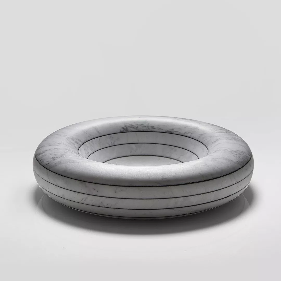 antoniolupi RIGATI rundes Aufsatzbecken, D:45cm-RIGATI45-CARRARA