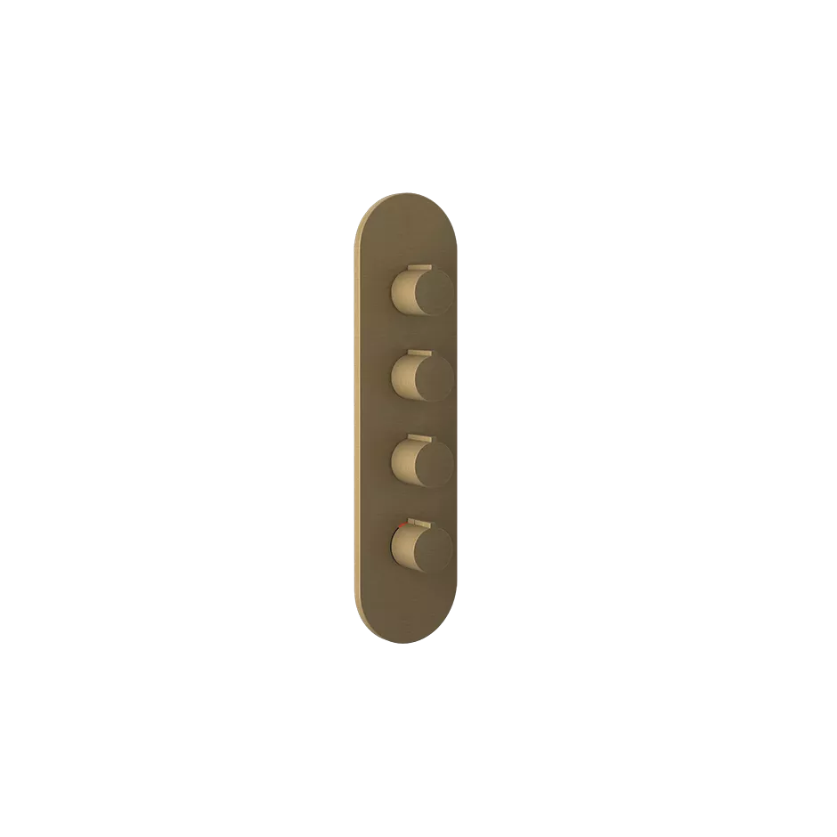 Gessi ANELLO Außenteil für Hochleistungsthermostat zur Wandmontage, 3-Wege, mit Abdeckplatte, Rückflussverhinderer und Wassermengenregulierung, messing antik - 43066713 Gessi ANELLO Außenteil für Hochleistungsthermostat zur Wandmontage, 3-Wege, mit Abdeckplatte, Rückflussverhinderer und Wassermengenregulierung, messing antik - 43066713