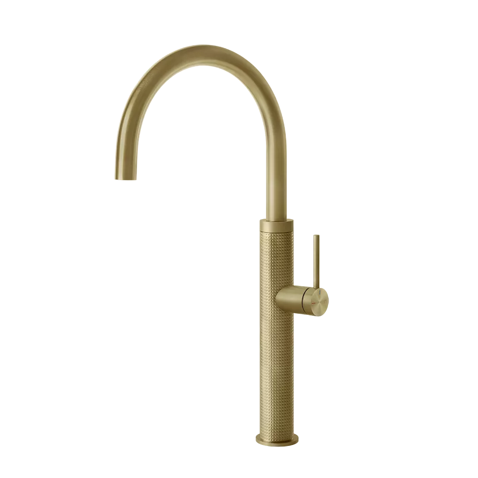 Gessi 316 Einhebelmischer mit Schwenkarm, Oberfläche CESELLO, messing gebürstet PVD - 60020727
