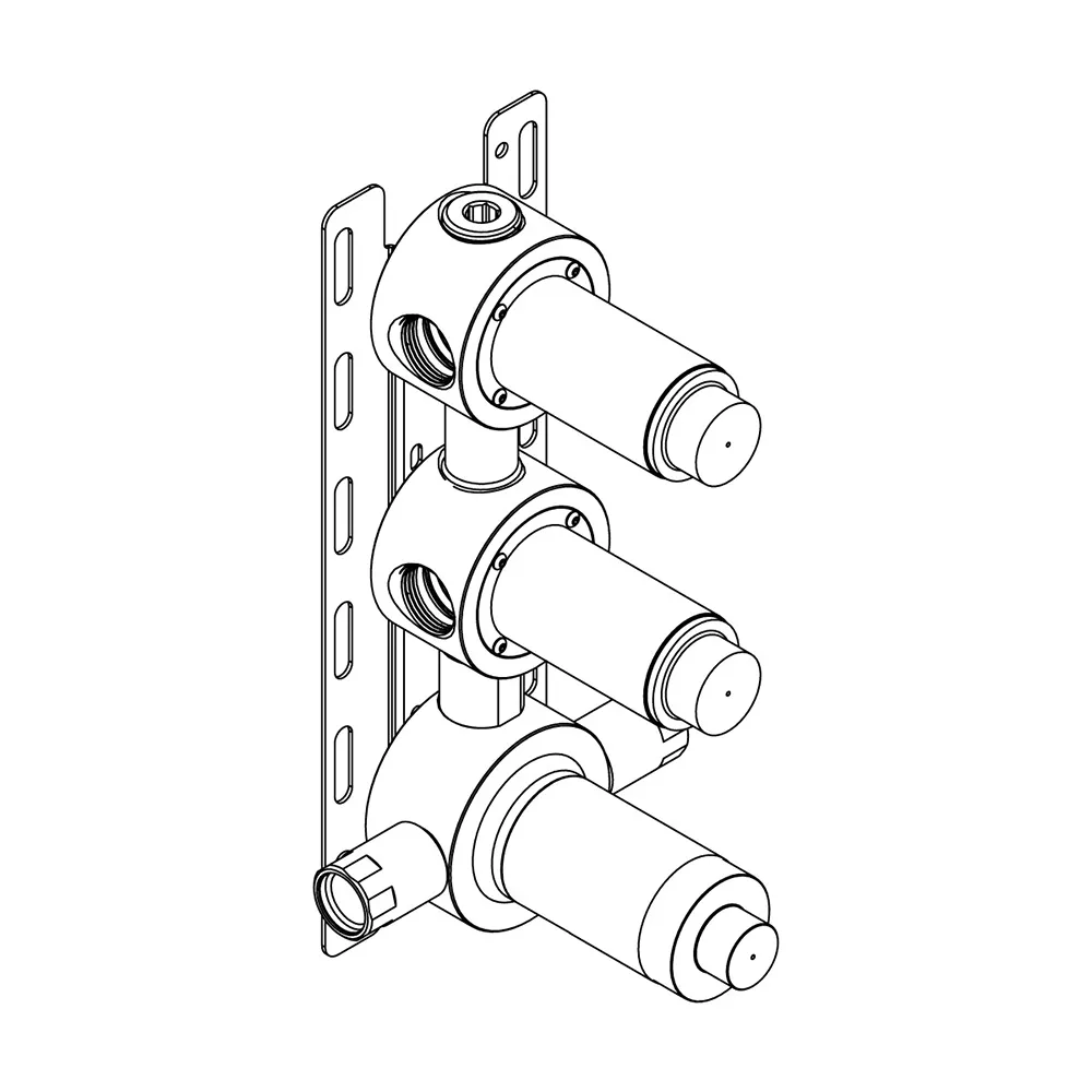 cea Unterputz-Einbauteil-Thermostat mit 2 Absperrventilen, high water flow-UCS29