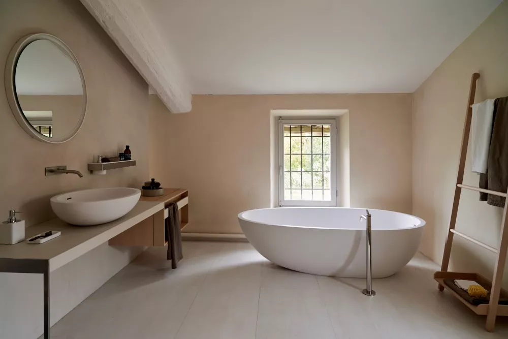 Agape SPOON XL Aufsatzbecken aus Cristalplant® mit Überlauf, Breite: 63,2cm, Tiefe: 48,2cm, Höhe: 17,2cm, weiß matt - ACER0713Z