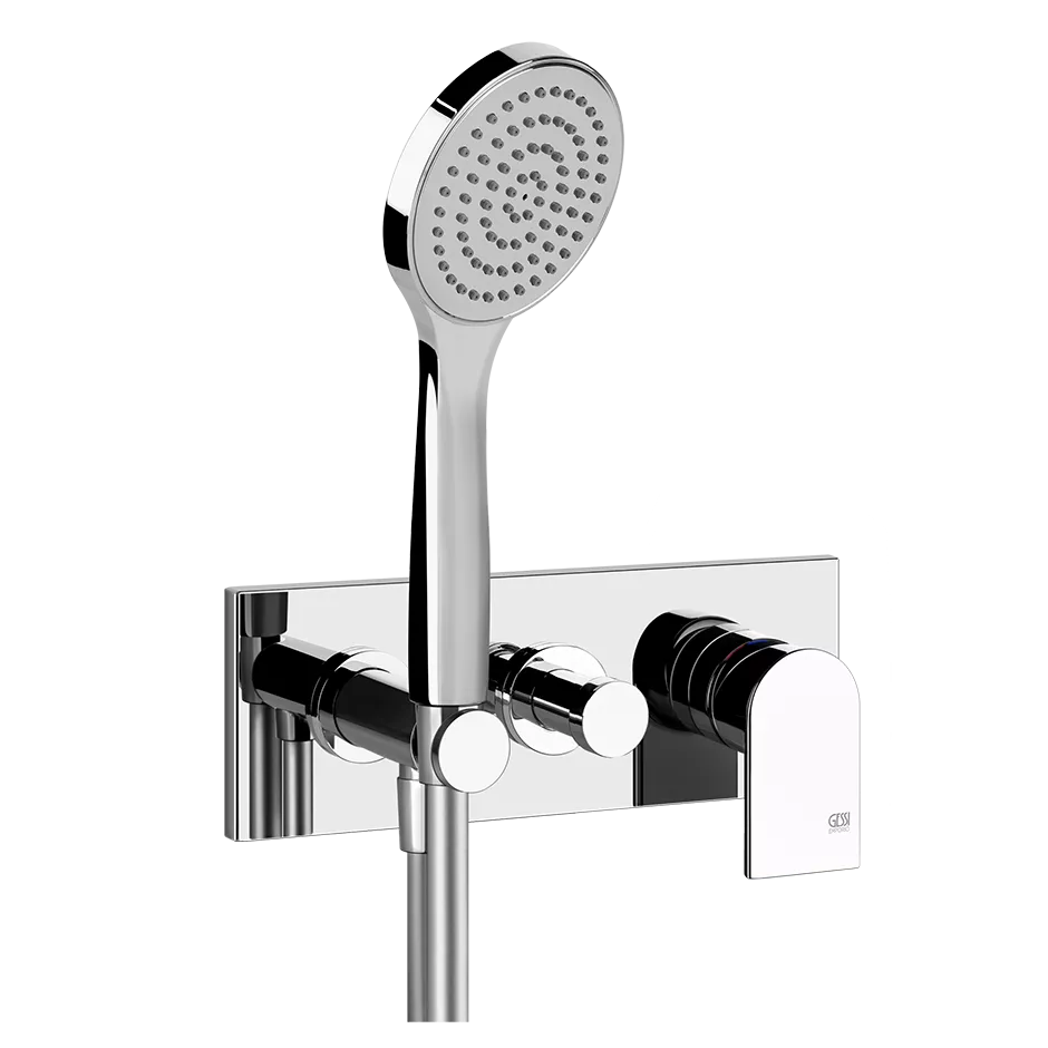 Gessi VIA MANZONI Fertigmontageset für Dusch-Einhebelmischer zur Wandmontage, mit automatischem 2-Wege-Umsteller zum Drücken, Wandanschlussbogen, Schlauch 1,50m und Antikalk-Handbrause, chrom - 44900031 Gessi VIA MANZONI Fertigmontageset für Dusch-Einhebelmischer zur Wandmontage, mit automatischem 2-Wege-Umsteller zum Drücken, Wandanschlussbogen, Schlauch 1,50m und Antikalk-Handbrause, chrom - 44900031