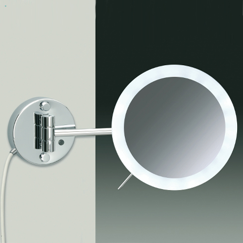 WINDISCH 99850/1 LED-Wand-Kosmetikspiegel mit Sensor 1-armig, chrom/5-fach/Stecker-99850/1CR5X