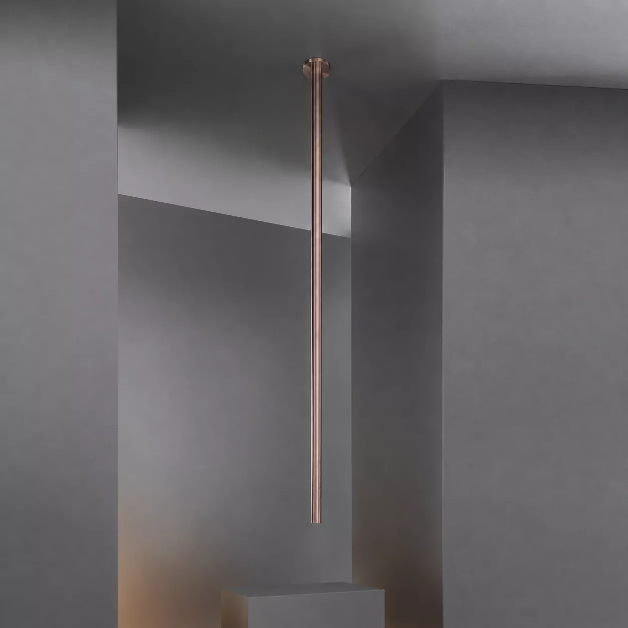 cea MIL 73 Decken-Auslauf, Höhe: 1650mm, bronze satiniert - MIL73ZS