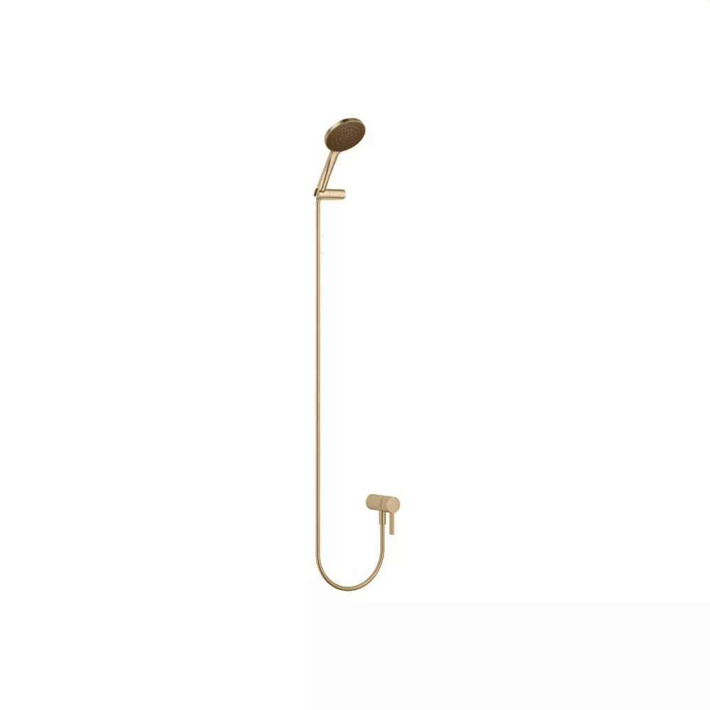 Dornbracht UP-Einhandbatterie mit integriertem Brauseanschluss mit Handbrausegarnitur, messing gebürstet-36002970-28