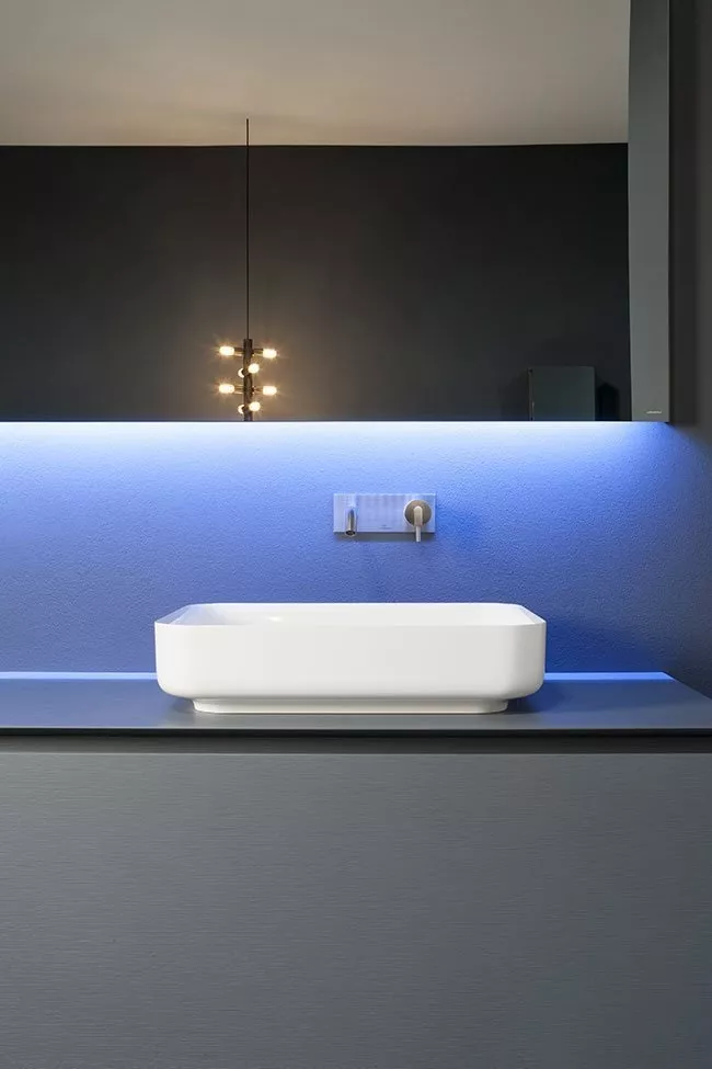 antoniolupi BOLOMOOD rechteckiges Aufsatzbecken aus Flumood®, 54x40cm, weiß matt-BOLOMOOD54-2