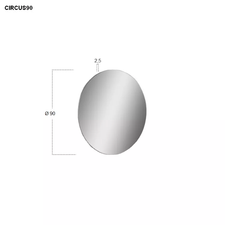 antoniolupi CIRCUS runder Spiegel, D:90cm-CIRCUS90