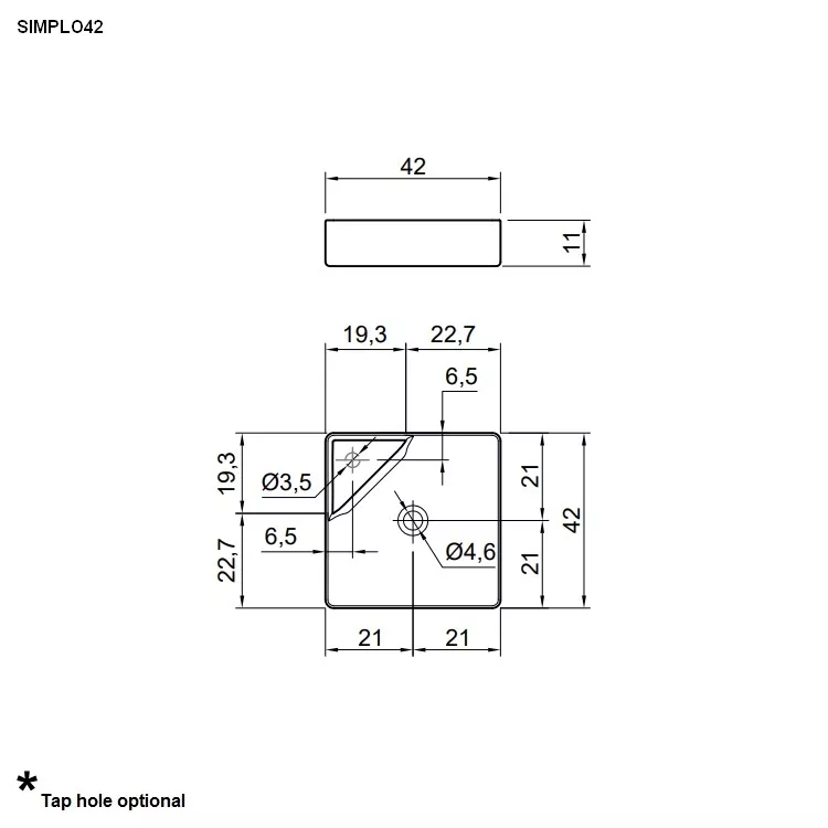antoniolupi SIMPLO quadratisches Aufsatzbecken, 42x42cm, ohne Hahnloch, weiß matt, Ablaufgarnitur weiß matt - SIMPLO42-2-0-0-AB