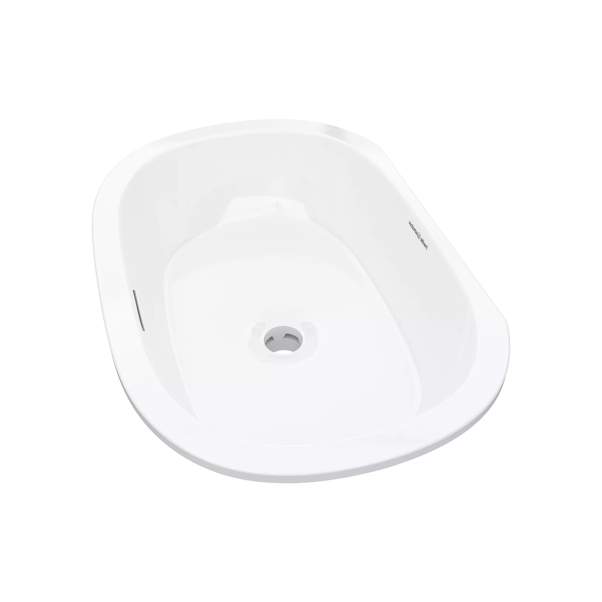 victoria + albert BARCELONA ovales Einbaubecken mit Überlauf, 53,1x35,1x17,1cm-UB-BAR-53-IO