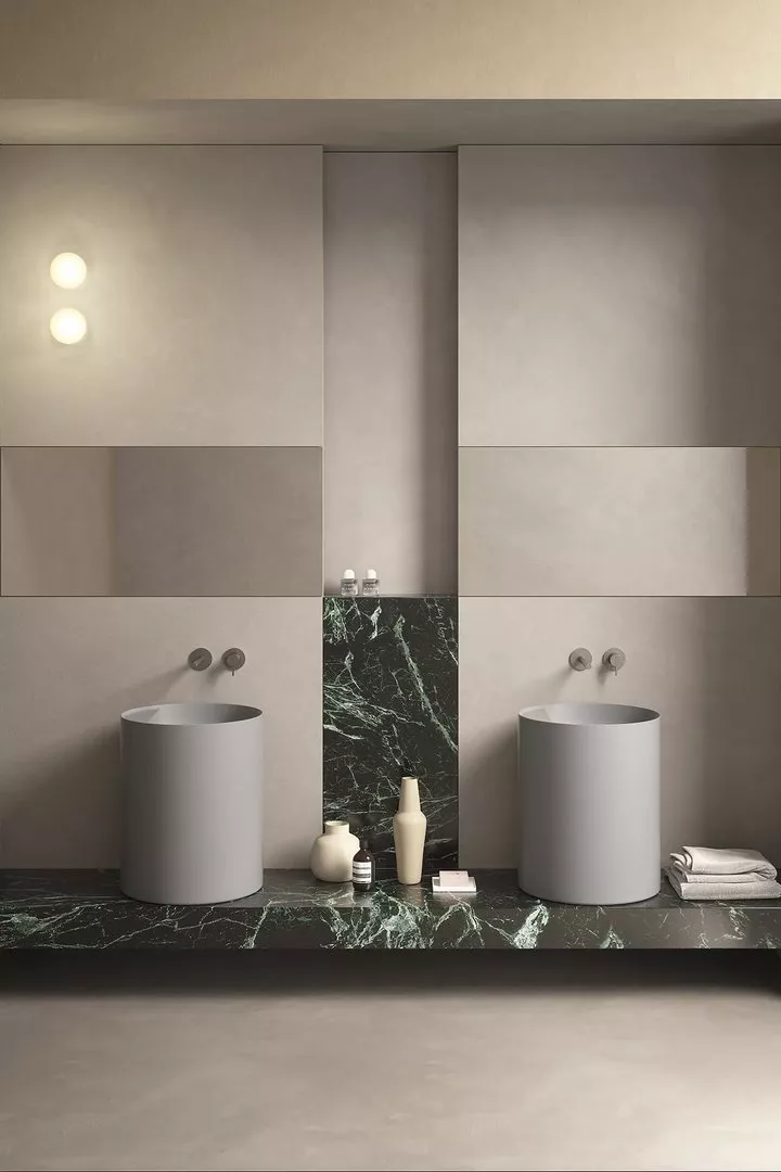 antoniolupi SIMPLO Aufsatzbecken aus Colormood®, Höhe: 40cm, Durchmesser: 45cm, ohne Hahnloch, lackiert nach antoniolupi Farbkarte-SIMPLO4540-CO-DIV-0-0