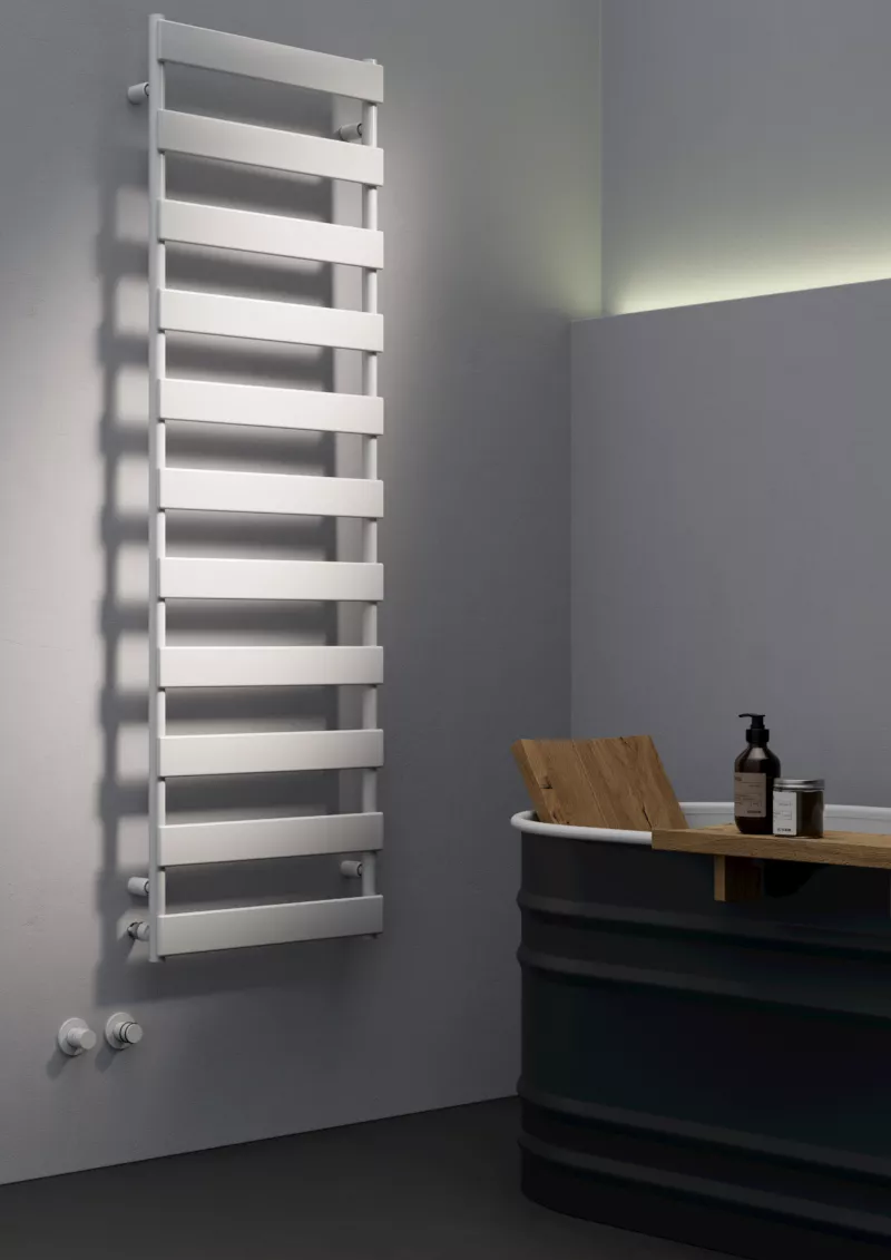 Tubes Radiatori SMART PS elektrischer Handtuchwärmer mit Design-Verschlusskappe und Standard-Halterung, Breite: 50cm, Höhe: 84cm, lackiert nach Kategorie C0-SM70SEL#085050T6ST-C0
