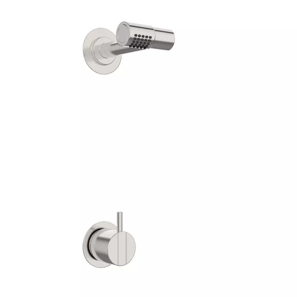 vola 2281 Unterputz-Brause-Einhebelmischer mit Wand-Kopfbrause 080, Hebel:25mm, chrom-2281-16