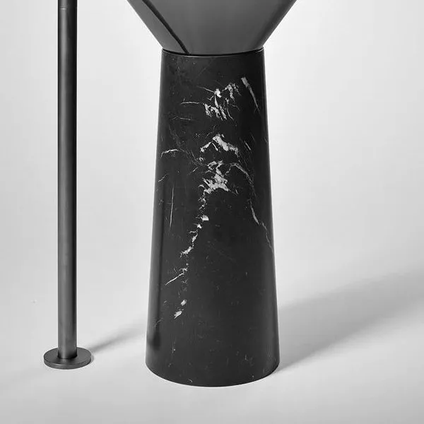 antoniolupi ALBUME Standsäule aus Marmor, D:28cm, H:65,5cm-ALBUME21-NEROMARQUINIA