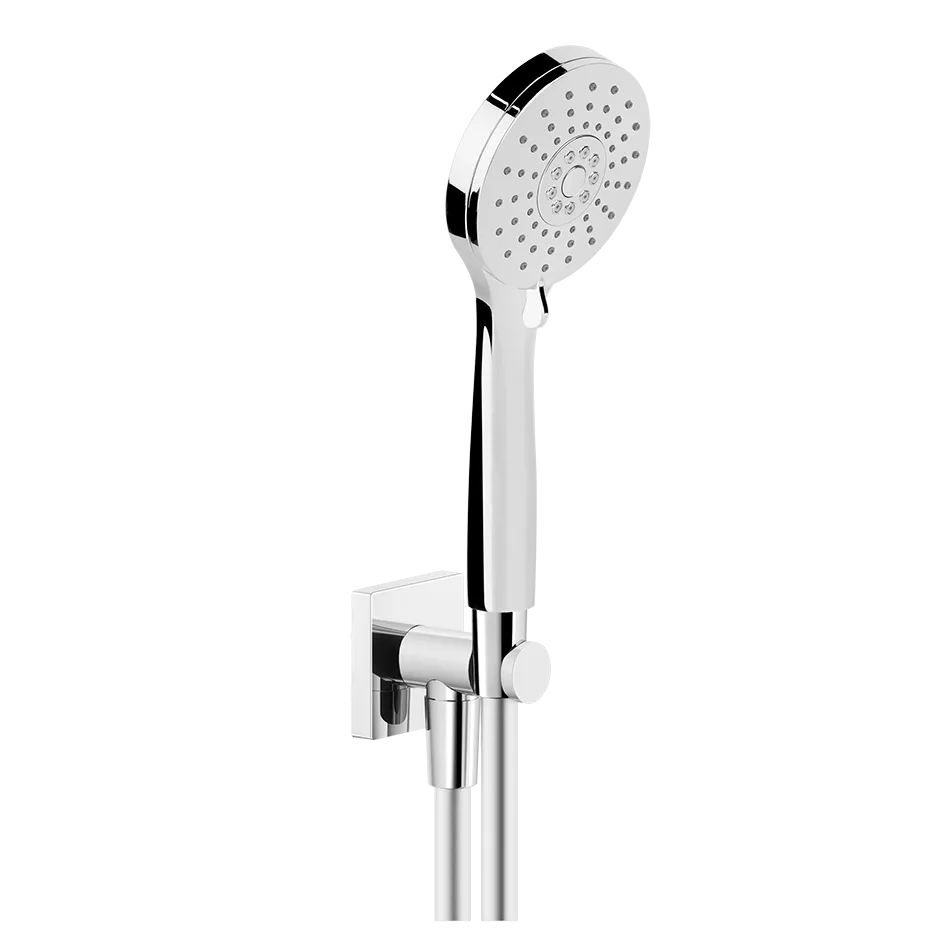 Gessi EMPORIO Brause-Set zur Wandmontage, Durchmesser: 100mm, 3-Strahl, mit Wandanschlussbogen, Halterung, Schlauch 1,50m, Antikalk-Handbrause und quadratischer Rosette, 1/2 Anschluss, chrom - 47326031 Gessi EMPORIO Brause-Set zur Wandmontage, Durchmesser: 100mm, 3-Strahl, mit Wandanschlussbogen, Halterung, Schlauch 1,50m, Antikalk-Handbrause und quadratischer Rosette, 1/2 Anschluss, chrom - 47326031