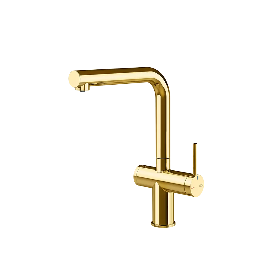 Gessi INEDITO FILTERED Einhebelmischer mit Filterwasserfunktion, zur Kombination mit dem Filtrationskit 01595, gold PVD - 60571246