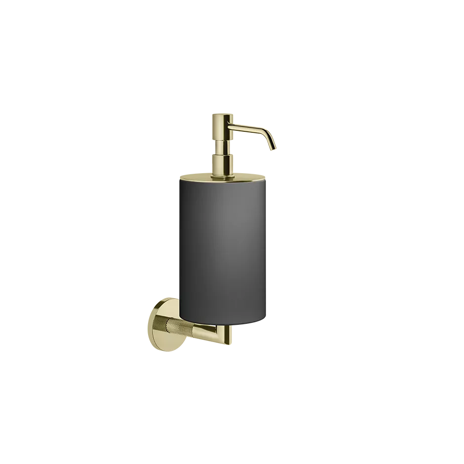 Gessi ANELLO Seifenspender zur Wandmontage, mit schwarzem Behälter, messing PVD - 63714710 Gessi ANELLO Seifenspender zur Wandmontage, mit schwarzem Behälter, messing PVD - 63714710