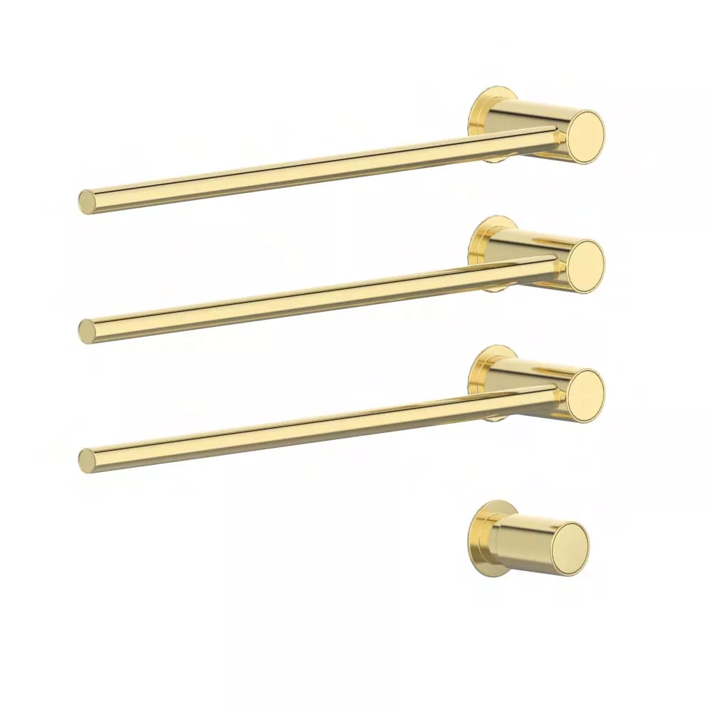 vola T39EL/3 Unterputz-Handtuchwärmer für Elektroanschluss, Breite:555mm, mit 3 Heizstäben, messing poliert-T39EL/3-19