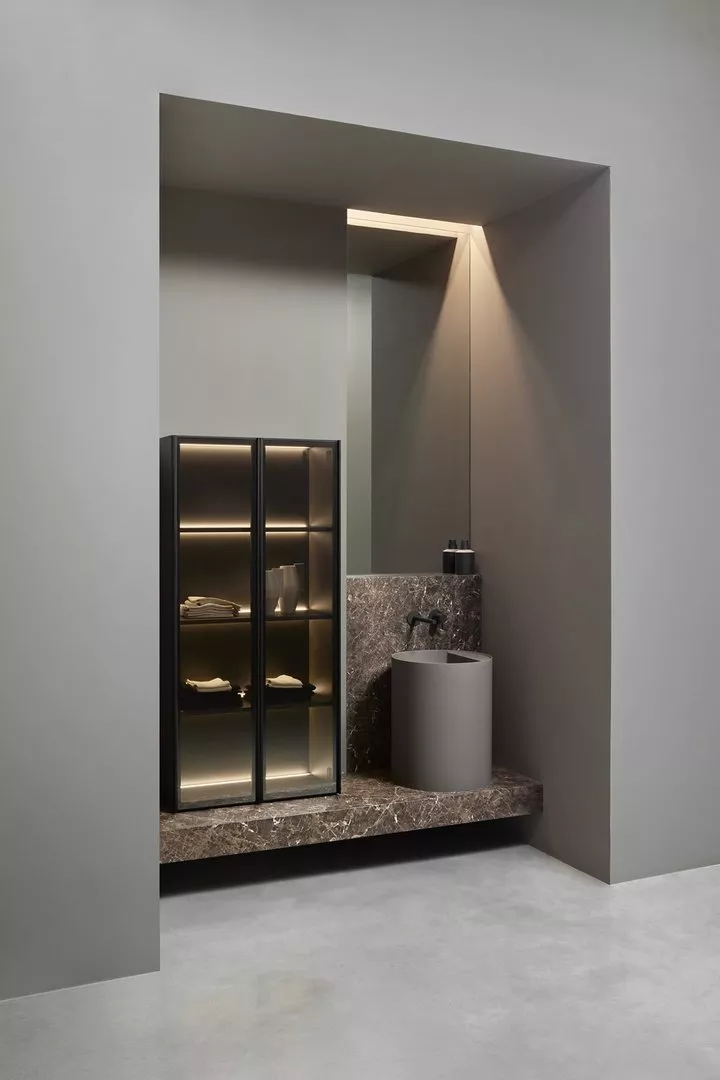 antoniolupi SIMPLO Aufsatzbecken aus Colormood®, Höhe: 40cm, Durchmesser: 45cm, ohne Hahnloch, lackiert nach antoniolupi Farbkarte-SIMPLO4540-CO-DIV-0-0