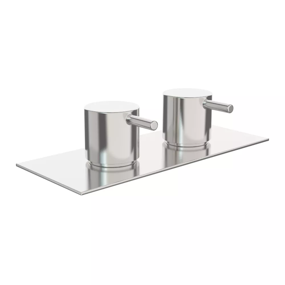 vola BK2 Wannen-Zweigriffmischer für Fliesenbank, Befüllung über den Überlauf, ohne Garnitur, Hebel:25mm, chrom-BK2-16