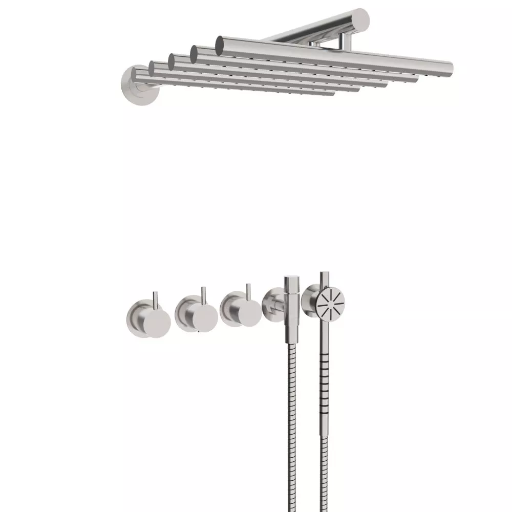vola 5471S-051 Unterputz-Brause-Thermostat, Wand-Regenbrause 050, Hebel:25mm, chrom-5471S-051-16