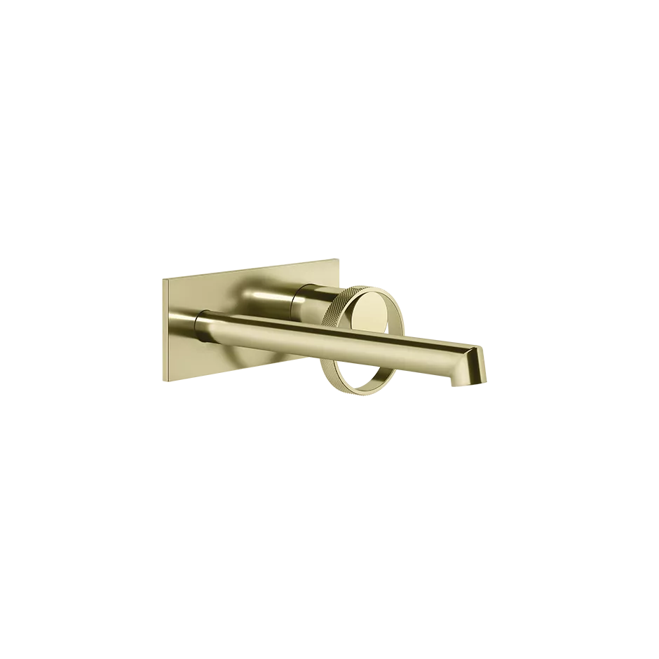 Gessi ANELLO Außenteil für Waschtisch-Einhebelmischer mit Auslauf zur Wandmontage, Ausladung: 175-205mm, mit rechteckiger Platte, ohne Ablaufgarnitur, messing PVD - 63389710 Gessi ANELLO Außenteil für Waschtisch-Einhebelmischer mit Auslauf zur Wandmontage, Ausladung: 175-205mm, mit rechteckiger Platte, ohne Ablaufgarnitur, messing PVD - 63389710