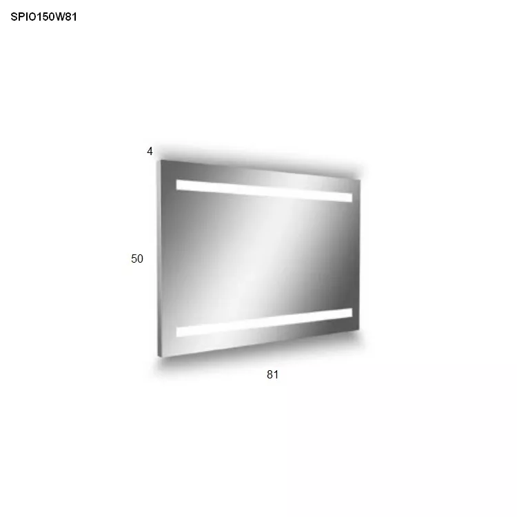 antoniolupi SPIO rechteckiger LED-Spiegel, H:50cm, B:81cm, Lichtfarbe:3000K, warmweiß-SPIO150W81_3000
