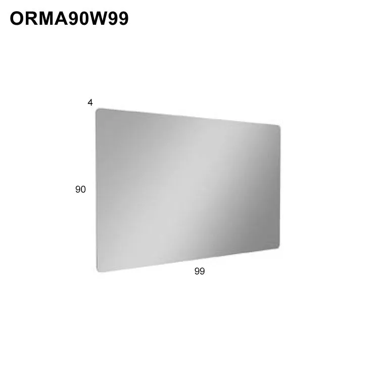 antoniolupi ORMA rechteckiger LED-Spiegel mit polierter Kante und runden Ecken, Breite: 99cm, Höhe: 90cm, Stärke: 4mm, Lichtfarbe: 4000K, neutralweiß - ORMA90W99-4000 antoniolupi ORMA rechteckiger LED-Spiegel mit polierter Kante und runden Ecken, Breite: 99cm, Höhe: 90cm, Stärke: 4mm, Lichtfarbe: 4000K, neutralweiß - ORMA90W99-4000