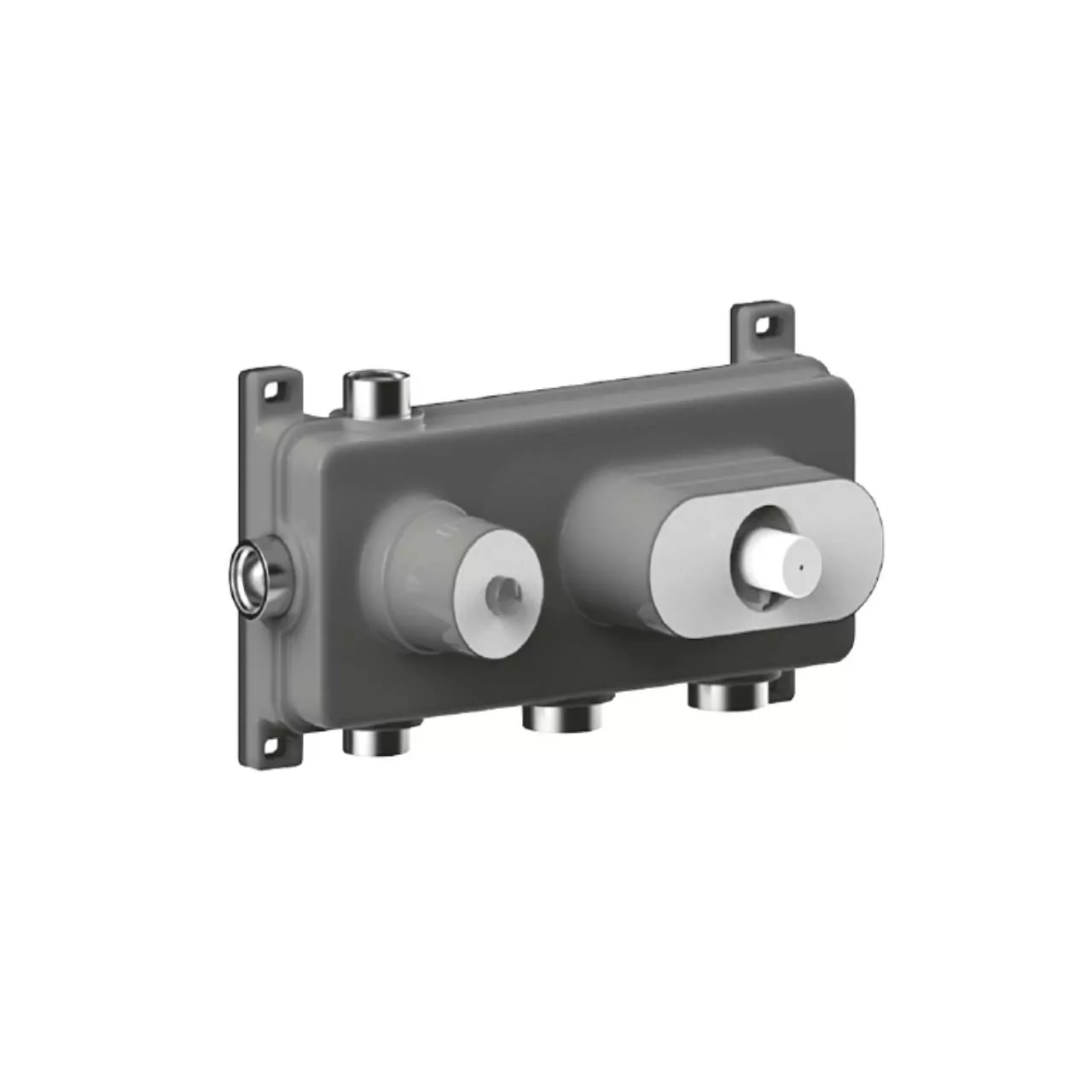 Fantini Unterputz-Einbauteil-Thermostat 3/4¨mit 3-Wege-Umstellung, waagerecht-1900D373A