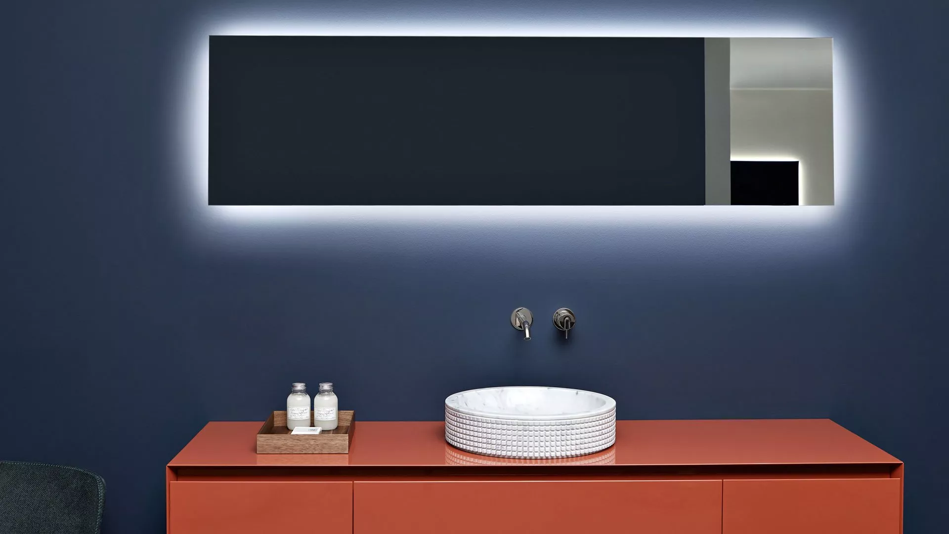 antoniolupi PIXEL rundes Aufsatzbecken, D:45cm, bianco carrara-PIXEL45