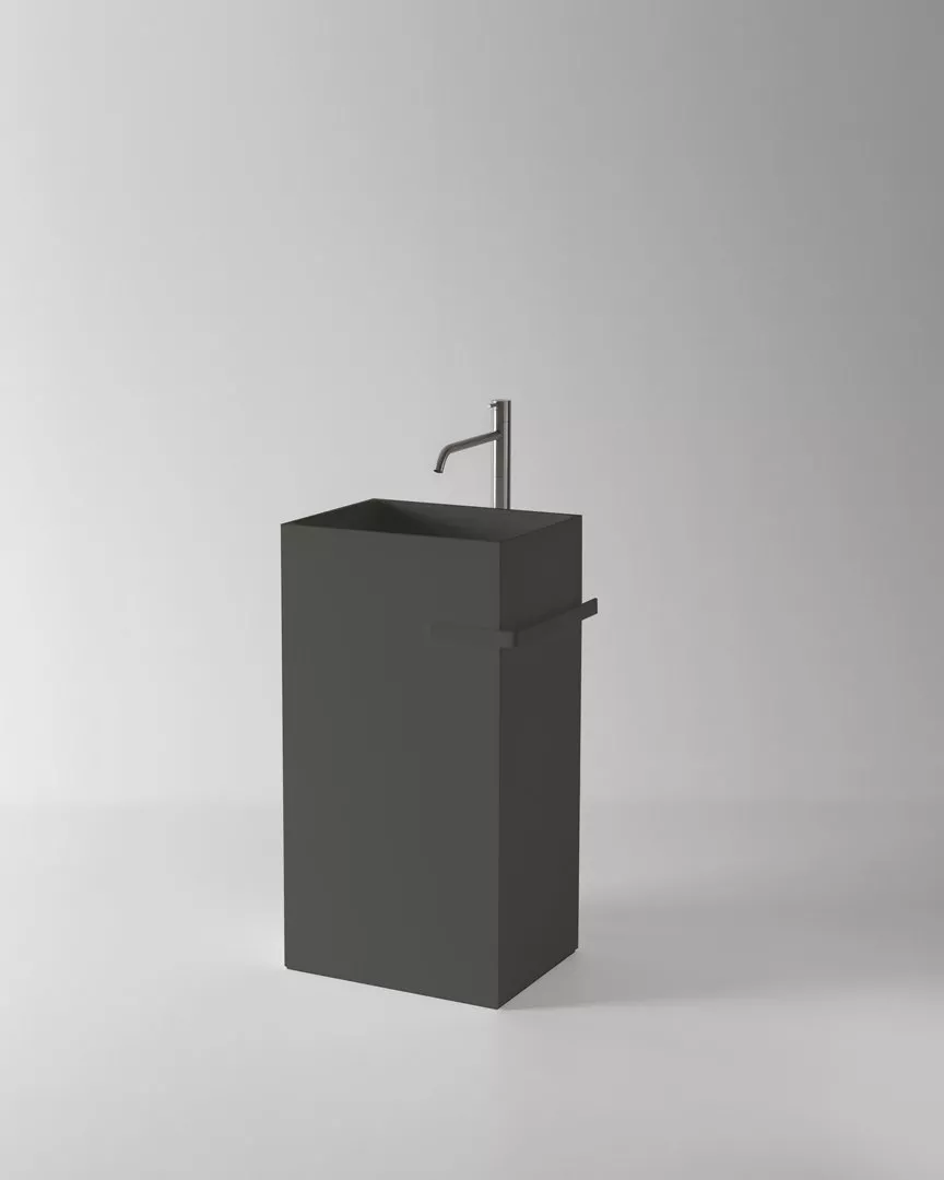 antoniolupi FUSTO freistehendes Waschbecken aus Colormood®, Breite: 45cm, Tiefe: 35cm, Höhe: 85cm, lackiert nach antoniolupi Farbkarte - FUSTO-4-DIV
