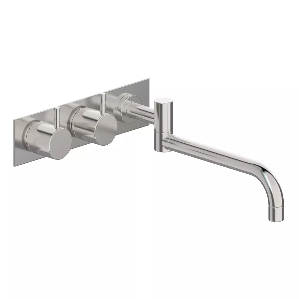 vola 633K Unterputz-Waschtisch-/ Küchen-Zweigriffmischer, Ausladung:250mm, Hebel:25mm, chrom-633K-16
