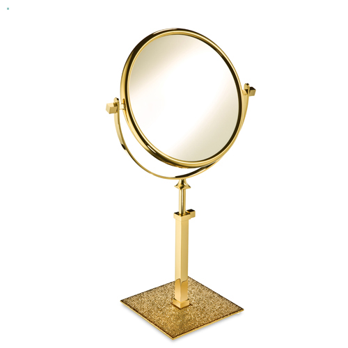 Windisch 99535 Stand-Kosmetikspiegel höhenverstellbar, gold-99535O3X