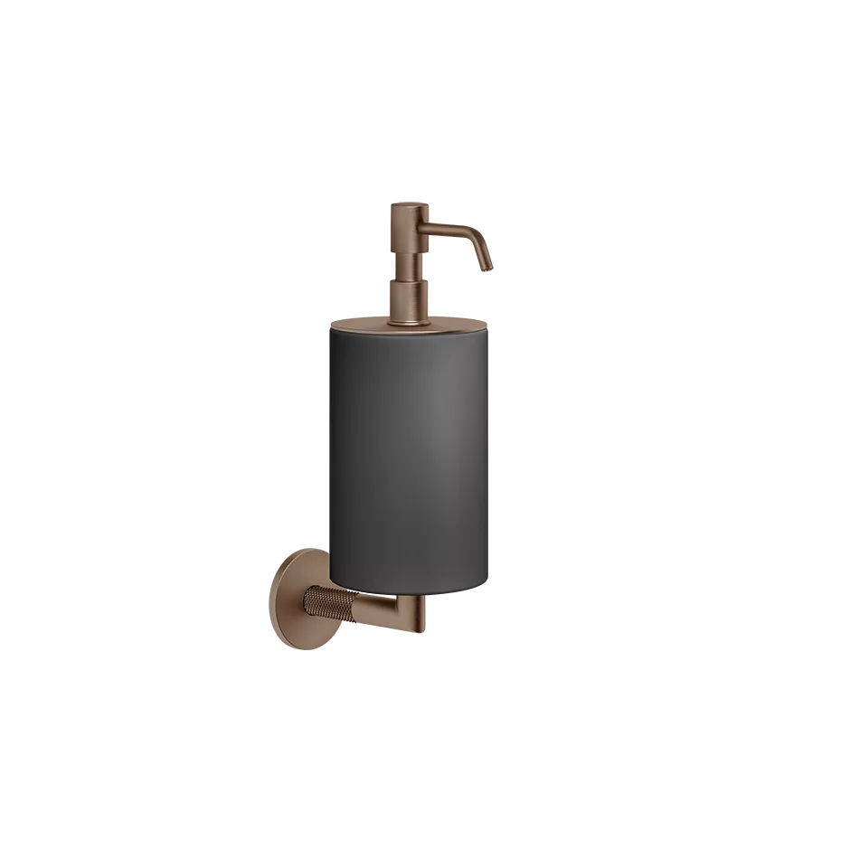 Gessi ANELLO Seifenspender zur Wandmontage, mit schwarzem Behälter, kupfer gebürstet PVD - 63714708 Gessi ANELLO Seifenspender zur Wandmontage, mit schwarzem Behälter, kupfer gebürstet PVD - 63714708