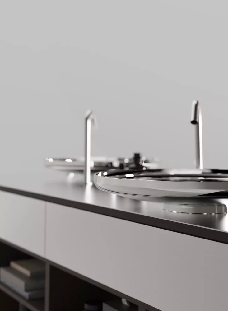 Agape UFO Aufsatzbecken aus Edelstahl, Durchmesser: 60cm, Höhe: 9,5cm, inklusive Ablaufgarnitur, edelstahl poliert - ACERUFO95A Agape UFO Aufsatzbecken aus Edelstahl, Durchmesser: 60cm, Höhe: 9,5cm, inklusive Ablaufgarnitur, edelstahl poliert - ACERUFO95A