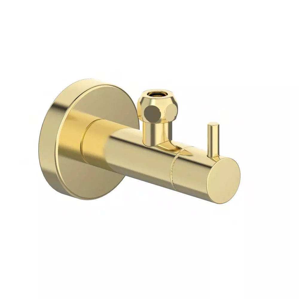 vola S10 Eckventil 1/2”, inkl. Quetschverschraubung 3/8”x10mm, messing poliert-S10-19