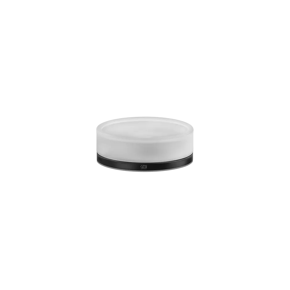 Gessi VIA MANZONI Seifenhalter aus satiniertem Glas, Standversion, schwarz matt - 38827299