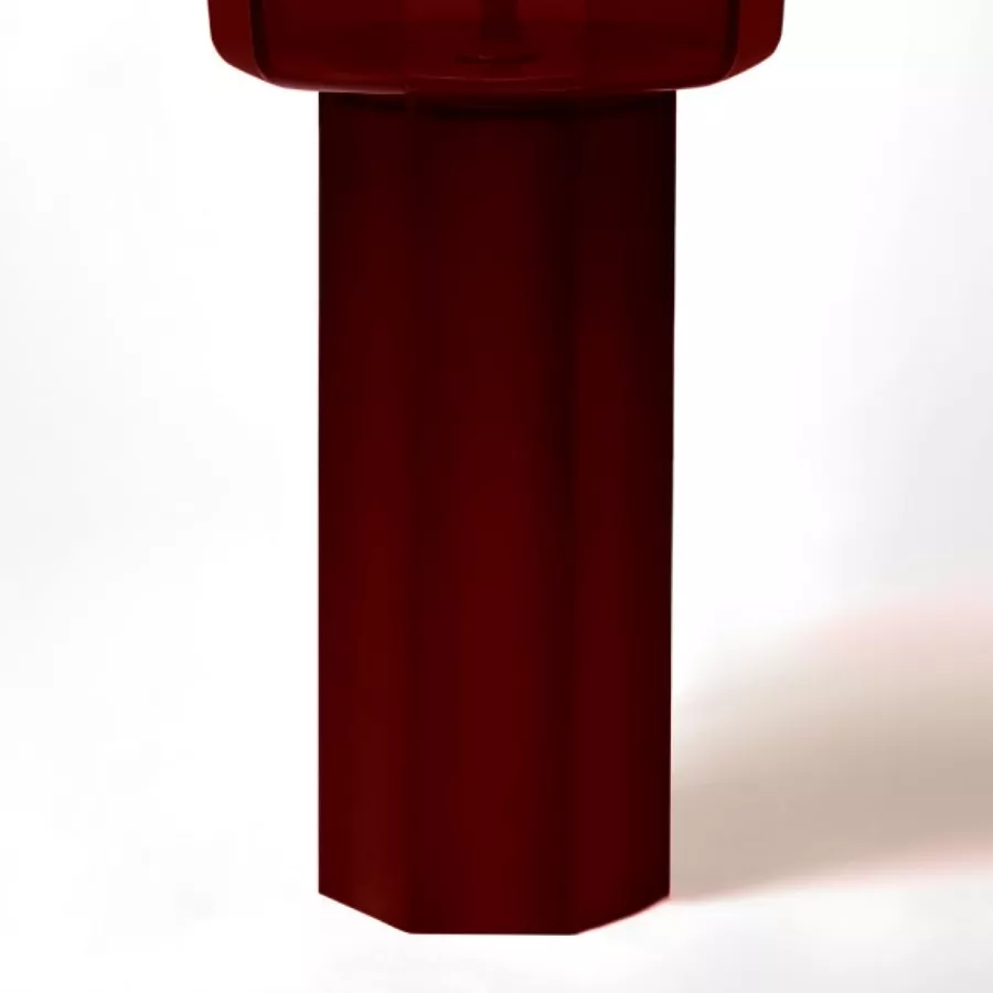 antoniolupi OPALE Standsäule für Opale-Waschbecken aus Cristalmood®, D:30cm, H:70cm, mostato-OPALE20C_MOSTATO