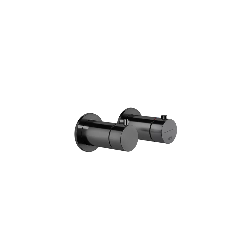 Gessi ANELLO Außenteil für Unterputz-Thermostat, 2-Wege, mit Thermostatkartusche, Rückflussverhinderer und einzelnen runden Rosetten, metall schwarz PVD - 63333706 Gessi ANELLO Außenteil für Unterputz-Thermostat, 2-Wege, mit Thermostatkartusche, Rückflussverhinderer und einzelnen runden Rosetten, metall schwarz PVD - 63333706