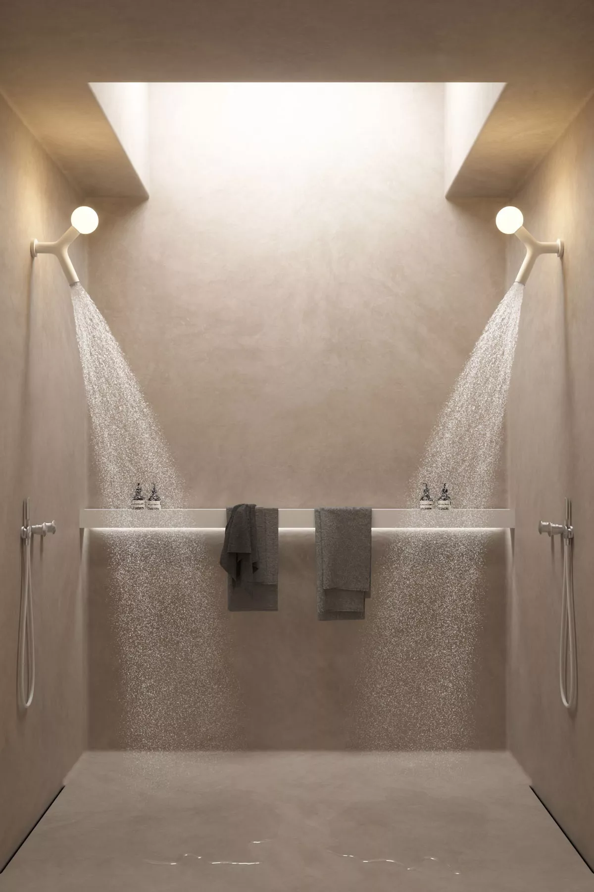 antoniolupi LETTERAMUTA beleuchtete Wandablage mit Ablaufschlitz - LEMUD11127-5-BIANCO-4000