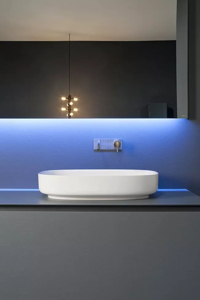 antoniolupi BOLOMOOD ovales Aufsatzbecken aus Flumood®, 63x40cm, weiß matt-BOLOMOOD63-2