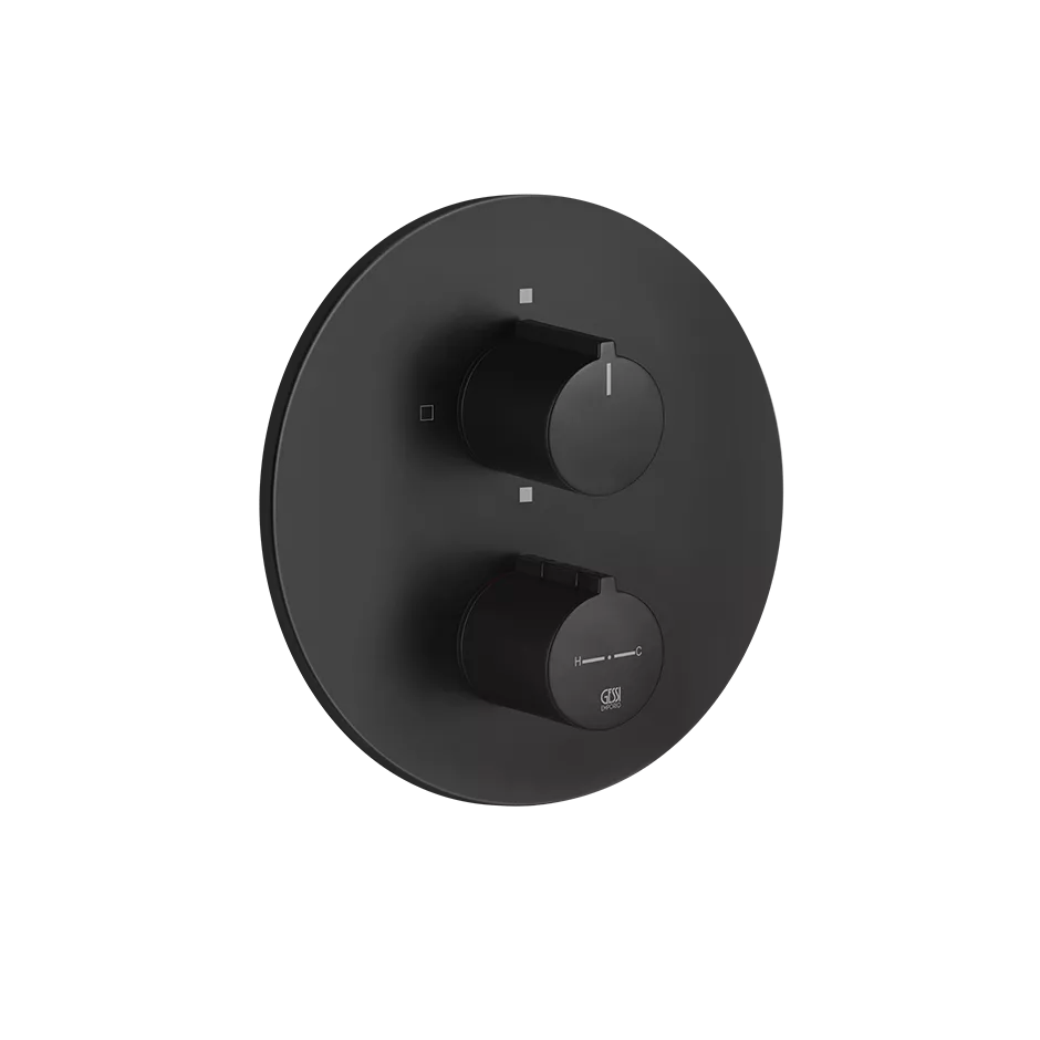 Gessi EMPORIO Fertigmontageset für Thermostat zur Wandmontage, 2-Wege Umlenkkartusche, mit runder Platte, Thermostatkartusche, Filter, Vorabsperrung und Rückflussverhinderer, schwarz matt - 38777299 Gessi EMPORIO Fertigmontageset für Thermostat zur Wandmontage, 2-Wege Umlenkkartusche, mit runder Platte, Thermostatkartusche, Filter, Vorabsperrung und Rückflussverhinderer, schwarz matt - 38777299