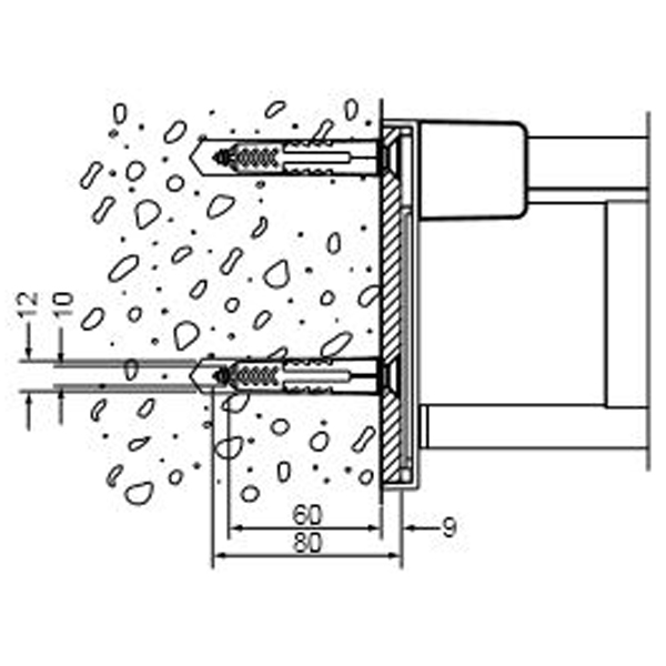 AVENARIUS free living! Befestigungs-Set1, für Stützklappgriff-1009014000